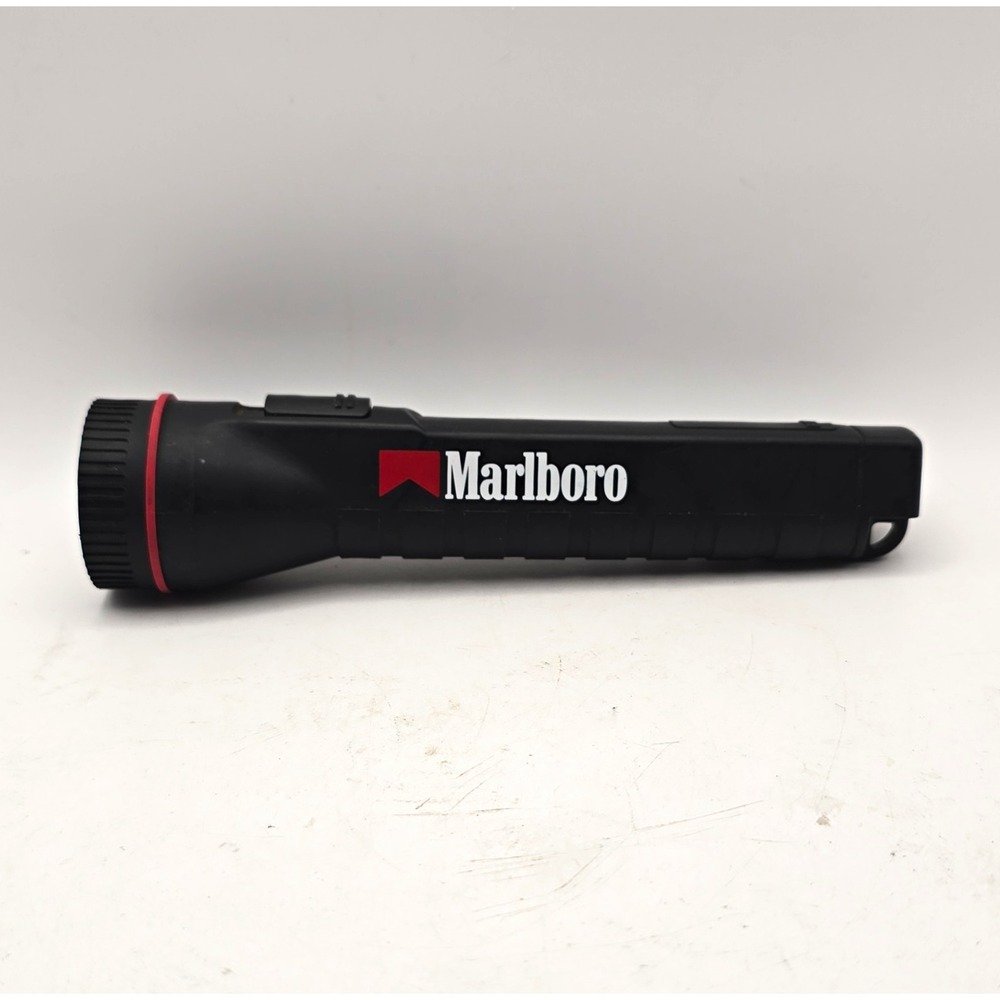 Marlboro Black Flashlight - Collectible Marlboro Branded Flash Light Needs Bulb